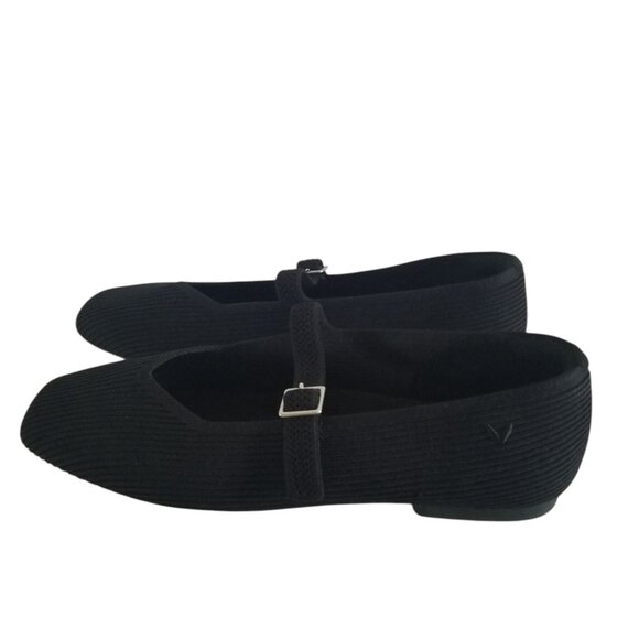 Vivaia Women's Square Toe Black Mary Jane Flats EU 41.5/ US 10 - Picture 1 of 8